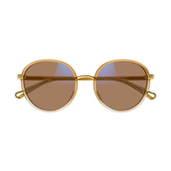 NEW  CHLOE SUNGLASSES ORANGE  WOMEN GOLD TRANSITION EYEWEAR CH0033S 001